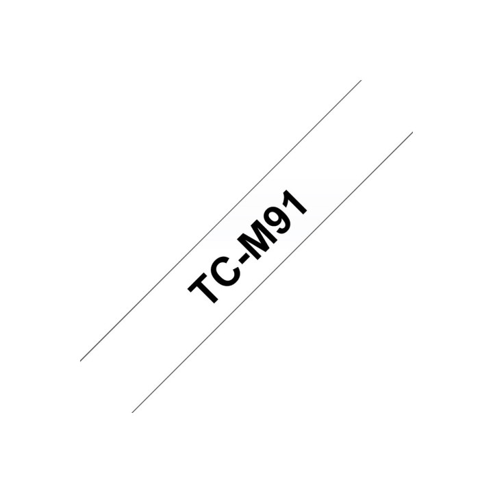 Ламинирана лента Brother P-Touch TC-M91, 9mm, черно върху прозрачно, матов финиш - TCM91 - 2