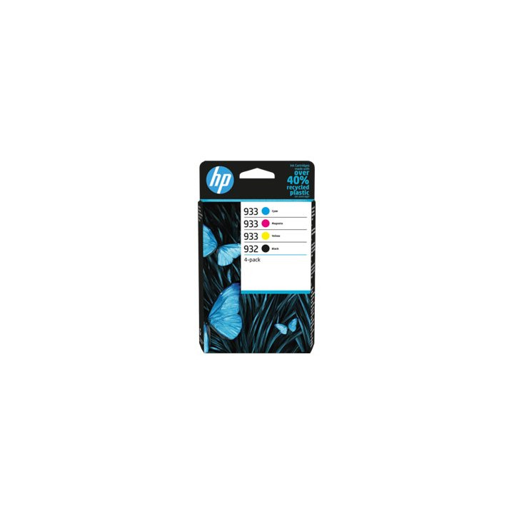 Комплект мастилени касети HP 932/933, 4-pack CMYK (Black 8.5ml, C/M/Y 4ml) - 6ZC71AE#LS1 - 1