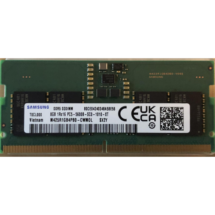 RAM памет Samsung, 8GB DDR5 5600MHz SODIMM - M425R1GB4PB0-CWM - 1