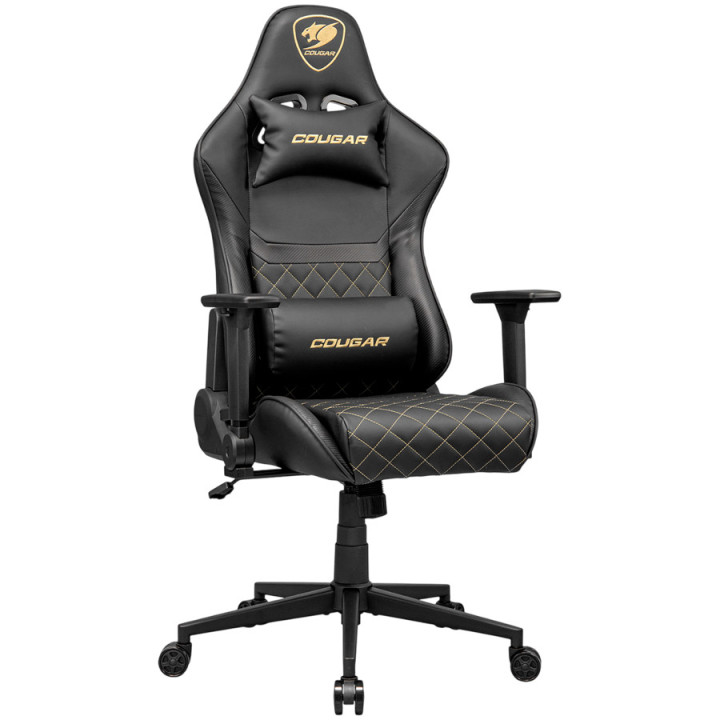 Геймърски стол COUGAR ARMOR ONE V2 Gold, PVC кожа, 4D подлакътници, до 120kg - CGR-AO2-GLB - 1