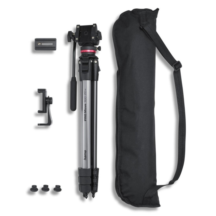 Трипод HAMA PRO Move 160 2D+, 50-160 cm, алуминиев, 1/4" болт - HAMA-04668 - 8