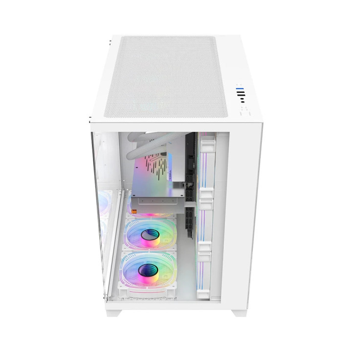 Кутия за компютър 1stPlayer MEGAVIEW MV8 White, ATX - MV8-TP-WH