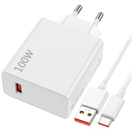 Захранващ адаптер с кабел Xiaomi, 100W USB Type-A EU - BHR095VEU - 1