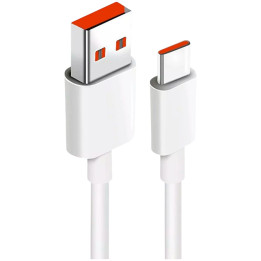 Кабел Xiaomi 6A, USB Type-A към USB Type-C, 1m, бял - BHR6032GL - 1