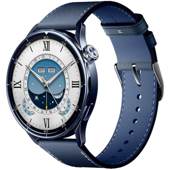 Смартчасовник Xiaomi Watch S5 46mm, 1.48" AMOLED 480x480, Bluetooth 5.4, GPS, 815mAh, HyperOS 3, Ceramic Blue - BHR08ITGL - 1