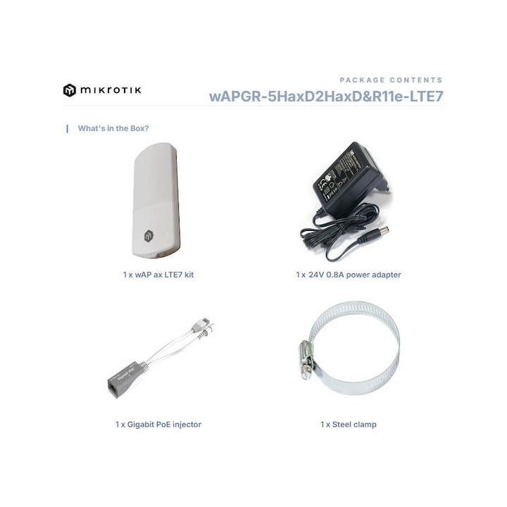 Точка за достъп MikroTik wAP ax LTE7 kit - wAPGR-5HaxD2HaxD&R11e-LTE7 - 2