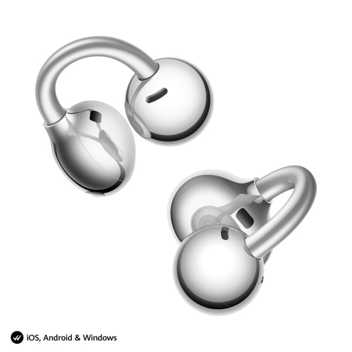 Слушалки Huawei FreeClip 2 S Robin-T02, Bluetooth 6.0, Open-ear, IP57, Space Silver - 6942103196775 - 4