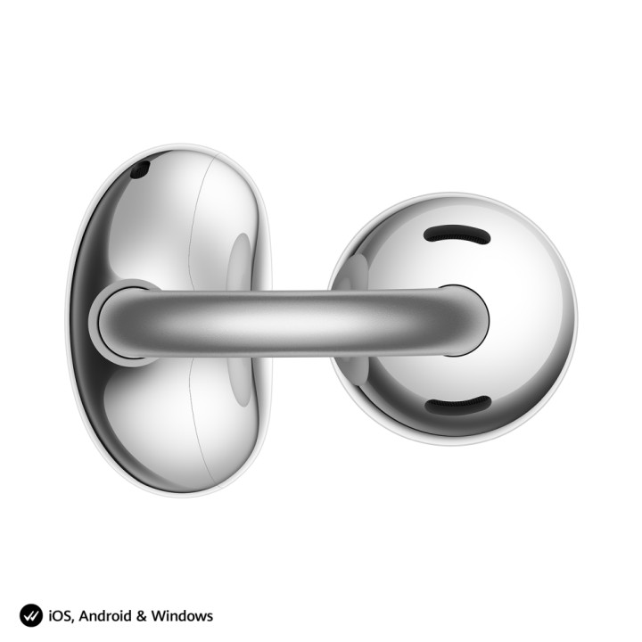 Слушалки Huawei FreeClip 2 S Robin-T02, Bluetooth 6.0, Open-ear, IP57, Space Silver - 6942103196775 - 6