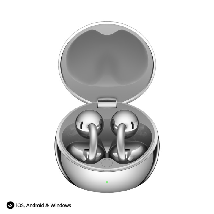 Слушалки Huawei FreeClip 2 S Robin-T02, Bluetooth 6.0, Open-ear, IP57, Space Silver - 6942103196775 - 8