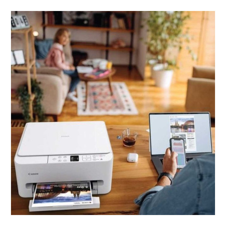 Мастилоструйно многофункционално устройство Canon PIXMA TS6550i, Print/Copy/Scan, Wi-Fi, White - 7179C006AA - 3