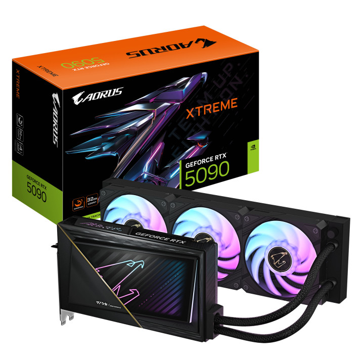 Видео карта GIGABYTE AORUS RTX 5090 XTREME WATERFORCE, 32GB GDDR7 - GV-N5090AORUSX W-32GD - 1