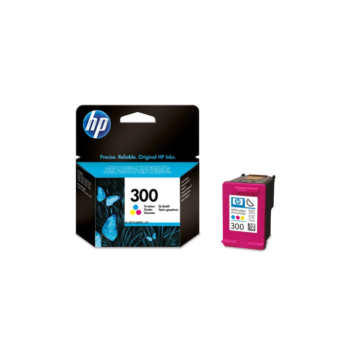 Мастилена касета HP 300, цветна (циан, магента, жълто), 4ml, 165 страници - CC643EE#UUS - 2