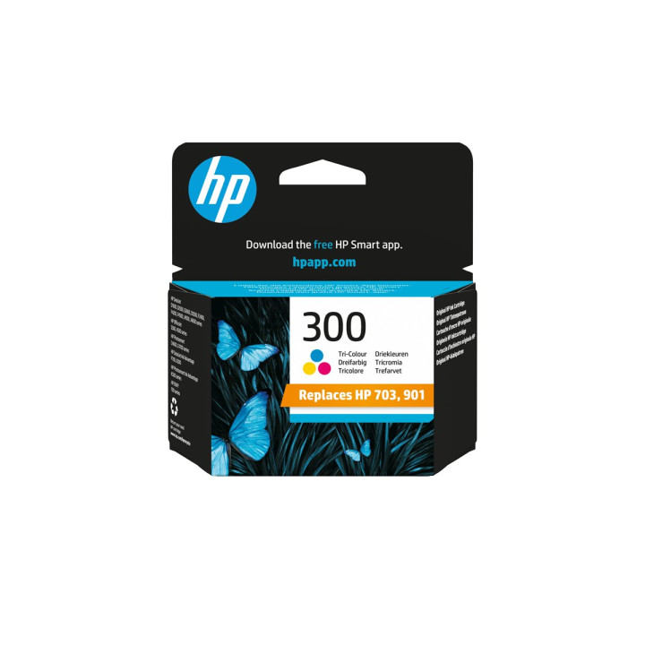 Мастилена касета HP 300, цветна (циан, магента, жълто), 4ml, 165 страници - CC643EE#UUS - 4