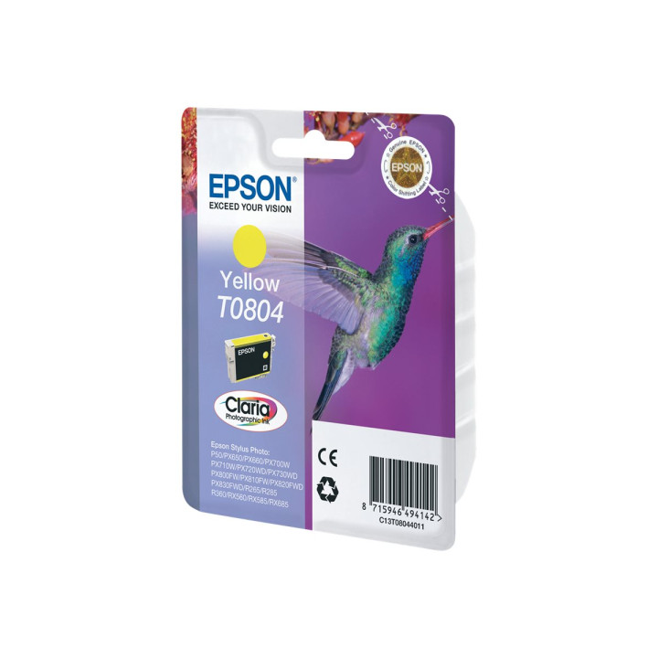 Мастилена касета Epson T0804, жълта, 7.4ml, 620 страници - C13T08044011 - 4