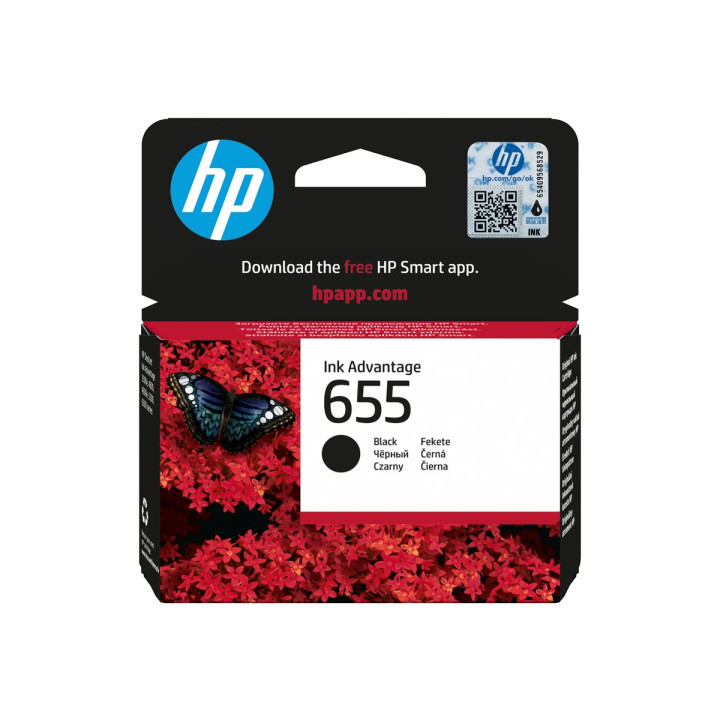 Мастилена касета HP 655, черна, стандартен капацитет 550 страници - CZ109AE#BHK - 1