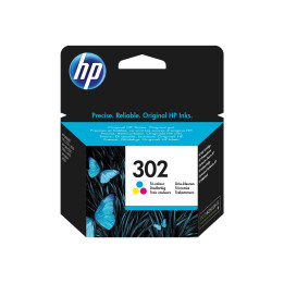 Мастилена касета HP 302, цветна (cyan, magenta, yellow), 4ml, до 150 страници - F6U65AE#301 - 1