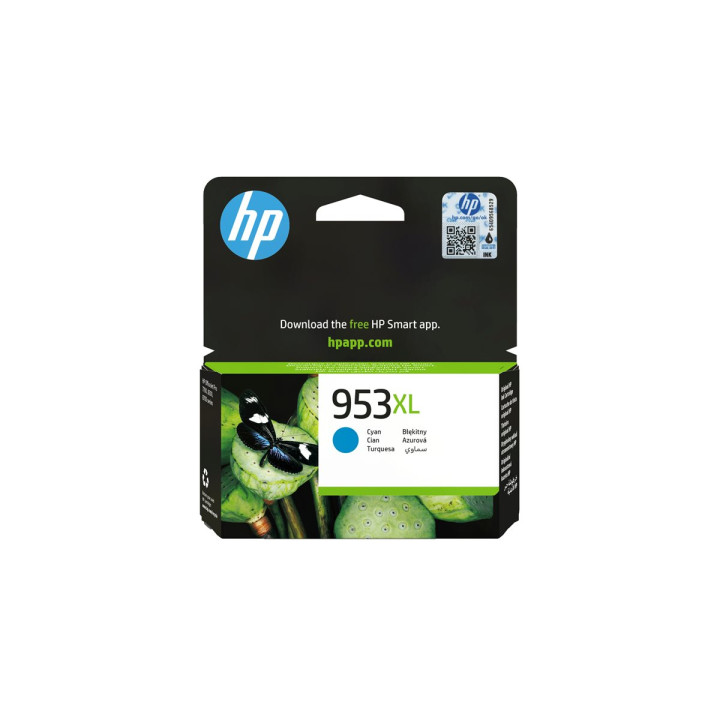 Мастилена касета HP 953XL, Cyan, 1600 страници - F6U16AE#BGX - 2
