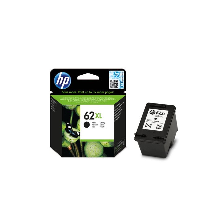Мастилена касета HP 62XL, черна, висок капацитет 600 страници - C2P05AE#UUS - 2