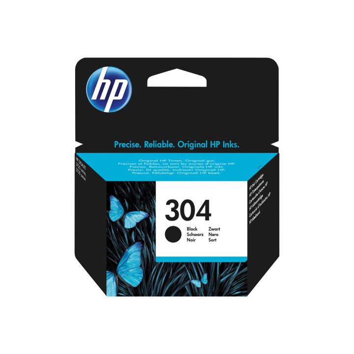 Мастилена касета HP 304, Black, Standard Capacity, 120 страници - N9K06AE#BA3 - 1