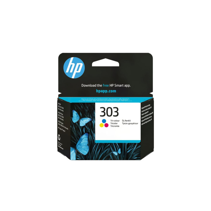 Мастилена касета HP 303 Tri-colour, цветна (циан, магента, жълто), 4ml, до 165 страници - T6N01AE#UUS - 3
