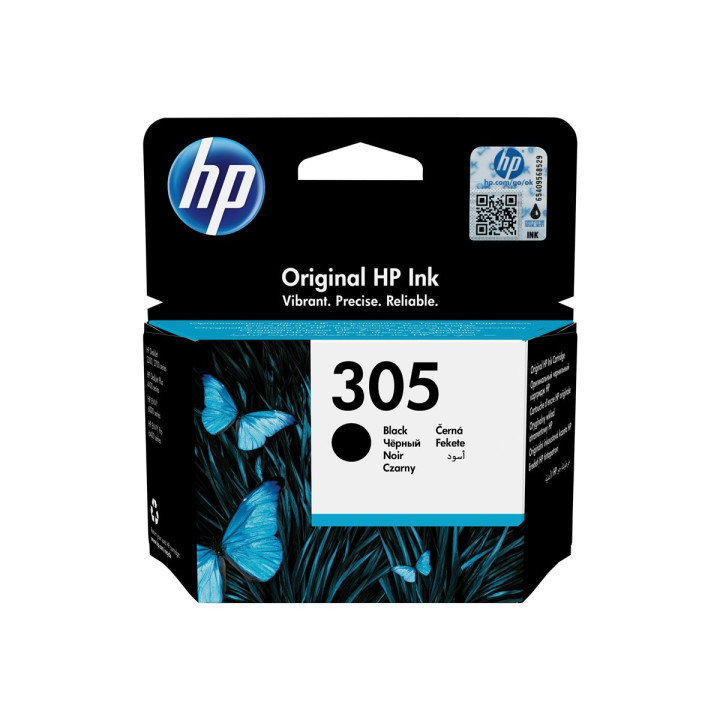 Мастилена касета HP 305 Black, оригинална, черна, 120 страници - 3YM61AE#UUS - 1