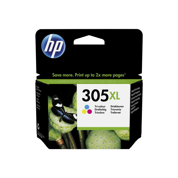 Мастилена касета HP 305XL, цветна (cyan, magenta, yellow), high yield до 200 стр. - 3YM63AE#UUS - 1