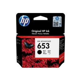 Мастилена касета HP 653, Black, 6ml, 360 страници - 3YM75AE#BHK - 1