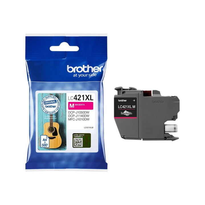 Мастилена касета Brother LC421XLM, Magenta, 500 страници - LC421XLM - 1