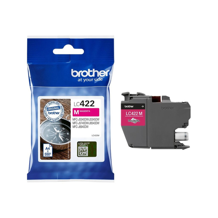 Мастилена касета Brother LC422M, Magenta, 550 страници - 1