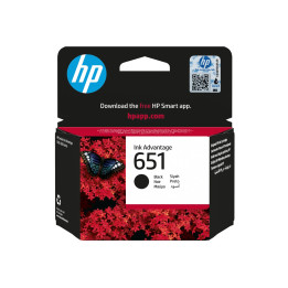 Мастилена касета HP 651, Black, 600 страници - C2P10AE#BHK - 1