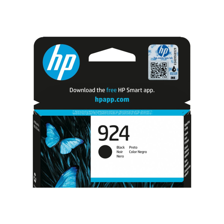Мастилена касета HP 924, Black, до 500 страници - 4K0U6NE#SE1 - 2