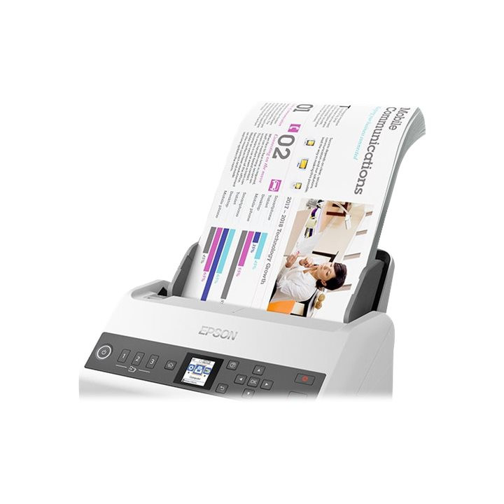 Скенер EPSON WorkForce DS-730N, документен, 600dpi, 40ppm, USB 2.0, Gigabit LAN - B11B259401 - 5