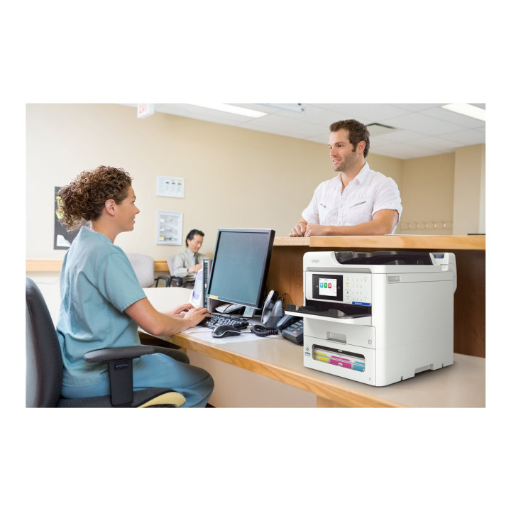 Мултифункционално устройство Epson WorkForce Pro EM-C800RDWF, A4, цветен мастиленоструен принтер, 25ppm, факс, скенер, копир, Wi