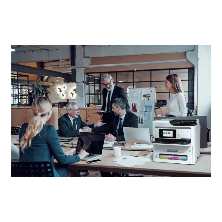 Мултифункционално устройство Epson WorkForce Pro EM-C800RDWF, A4, цветен мастиленоструен принтер, 25ppm, факс, скенер, копир, Wi