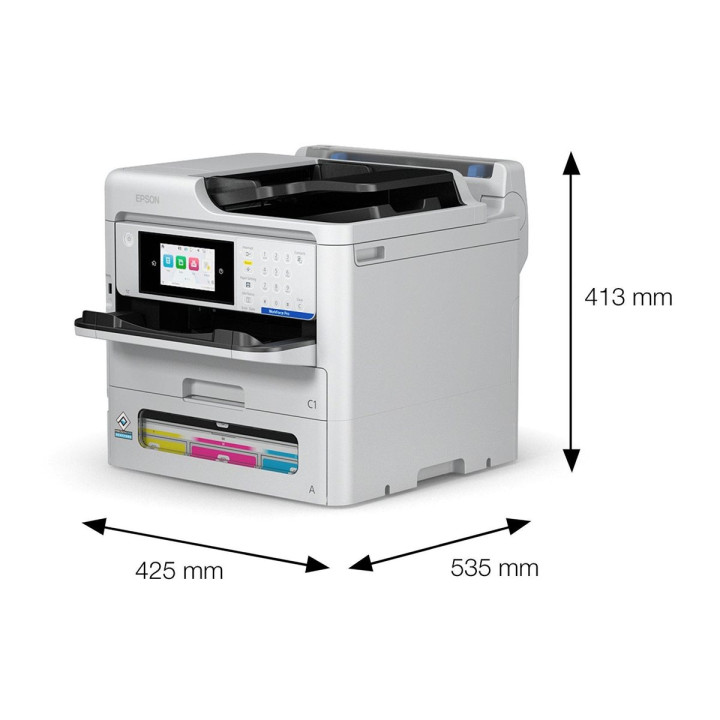 Мултифункционално устройство Epson WorkForce Pro EM-C800RDWF, A4, цветен мастиленоструен принтер, 25ppm, факс, скенер, копир, Wi