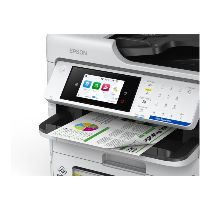 Мултифункционално устройство Epson WorkForce Pro EM-C800RDWF, A4, цветен мастиленоструен принтер, 25ppm, факс, скенер, копир, Wi