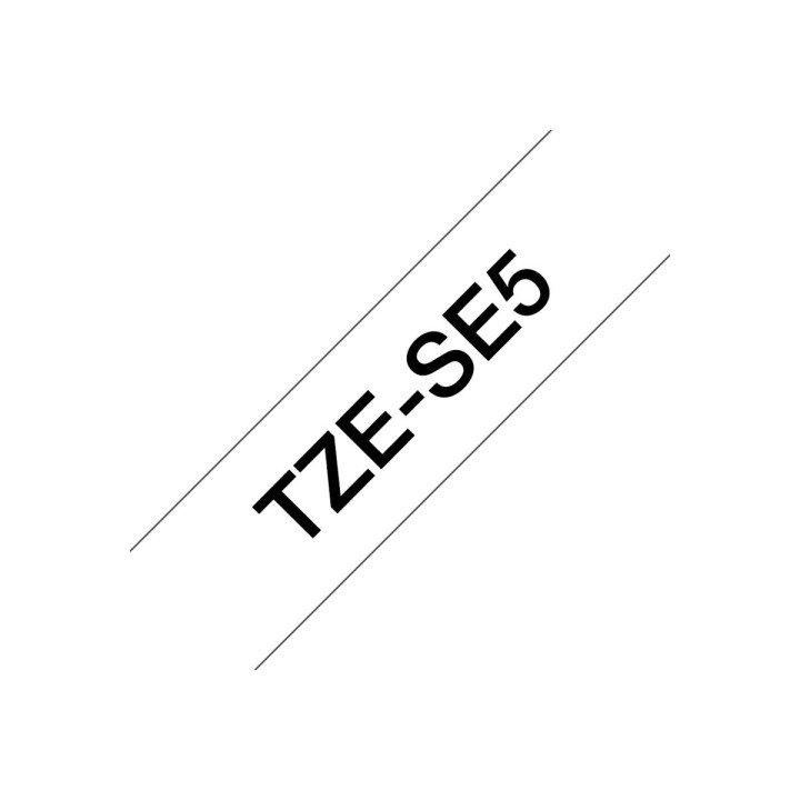Ролка за етикетна лента Brother TZe-SE5, 24mm x 8m, черен текст на бял фон - TZESE5 - 2