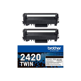 Тонер касета Brother TN2420, Twin Pack, черна, 2x3000 страници - TN2420TWIN - 1