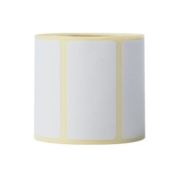 Етикети Brother, 51mm x 26mm, бели хартиени, Direct Thermal, 500 бр./ролка, 12 ролки - BDE1J026051060 - 1