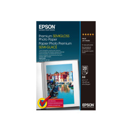 Фотохартия Epson Premium, A4 полугланц 251g/m², 20 листа - C13S041332 - 1