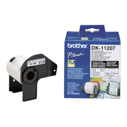 Етикети Brother P-Touch DK-11207, за CD/DVD, бели, диаметър 58mm, 100 бр. - DK11207 - 1