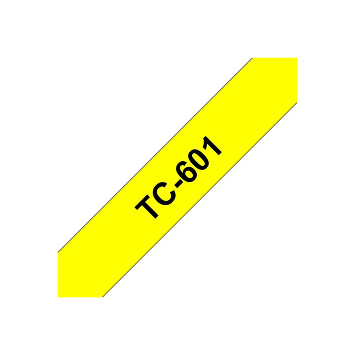 Лента Brother P-Touch TC-601, 12mm x 8m, черен текст на жълт фон - TC601 - 2