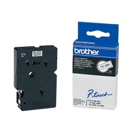 Ламинирана лента Brother P-Touch TC-291, 9mm, черно върху бяло - TC291 - 1