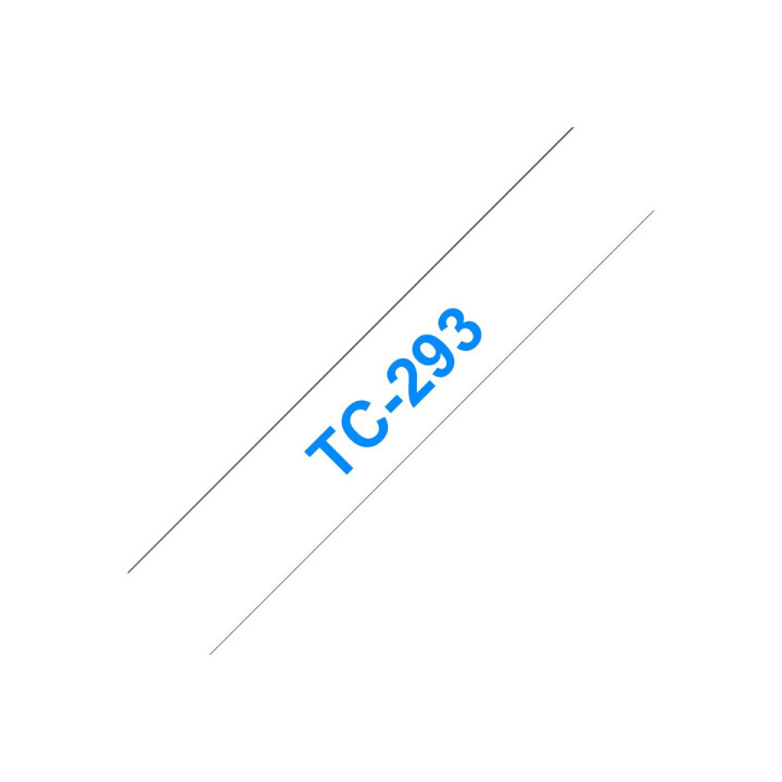 Лента Brother P-Touch TC-293, 9mm x 7.7m, сина върху бяла - TC293 - 2