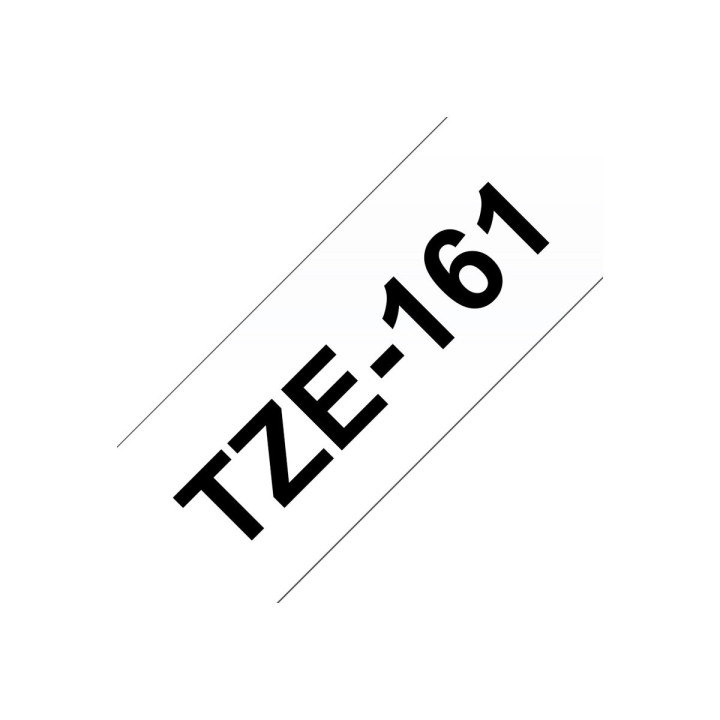 Ламинирана лента Brother TZe, 36mm x 8m, черно върху прозрачно - TZE161 - 3