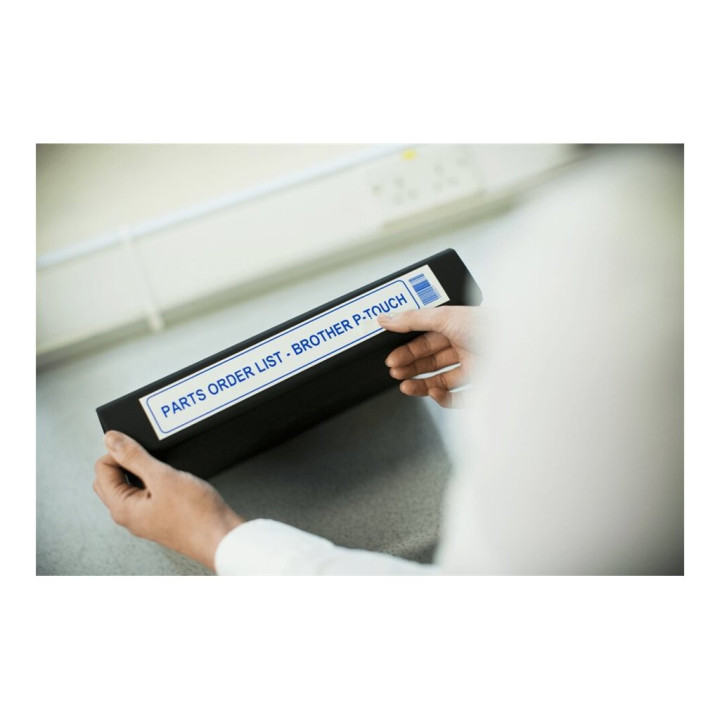 Лента Brother P-Touch TZE-263, 36mm x 8m, синьо върху бяло - TZE263 - 2