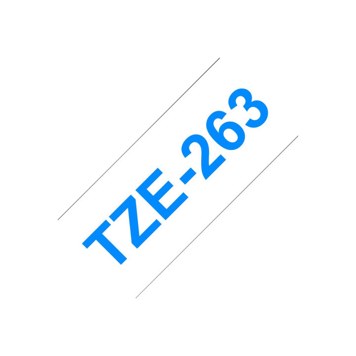 Лента Brother P-Touch TZE-263, 36mm x 8m, синьо върху бяло - TZE263 - 3