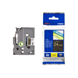 Лента Brother TZE-354 24mm златист/черен | Ion Computers