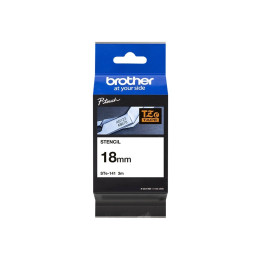 Касета с шаблонна лента Brother ETS Stencil Tape, черна, 18mm x 3m - STE141 - 1