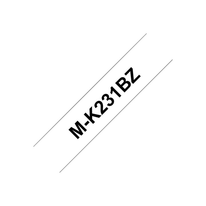 Лента за етикетни принтери Brother M-K, 12mm x 8m, черно върху бяло - MK231BZ - 3